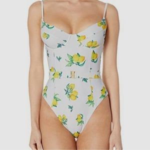 Onia Underwire Belted One Piece Swimsuit